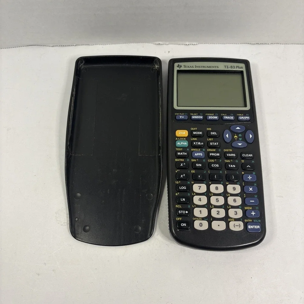 Texas Instruments TI-83 Plus Graphing Calculator Black w/ Cover For Parts Repair